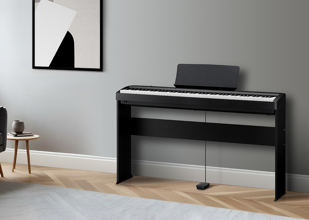 Kawai ES60 standing against the wall